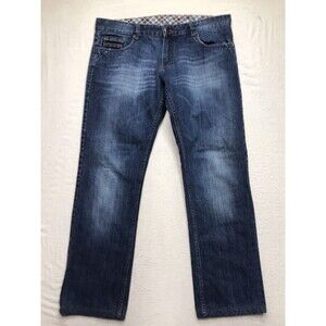 LEE COOPER Norris Jeans Men 36x29 Slim Fit Dark Wash Whiskered
